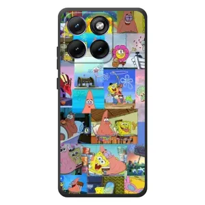 Силиконовый чехол Спанч Боб на Мо Motorola Edge 70 Фюжн Плюс (Комиксы Спанч Боб)