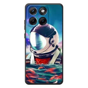 Силиконовый Чехол с принтом "Космонавты" на Motorola Edge 70 Fusion Plus (Космонавт в воде)