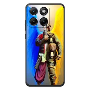 Чехол с картинкой (Патриотический КОЗАК) на Motorola Edge 70 Fusion Plus (Козак с крыльями)