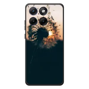 Силиконовый Чехол с одуванчиками на Motorola Edge 70 Fusion Plus (Красивый одуванчик)