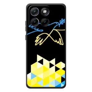 Чехол на Motorola Edge 70 Fusion Plus Украинский дизайн (Мир для Украины)