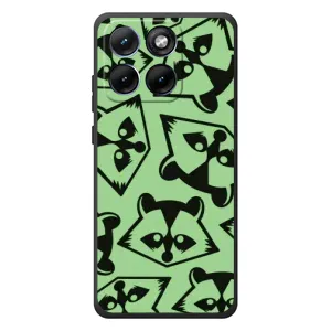 Силиконовый Чехол с Енотами на Motorola Edge 70 Fusion Plus (Мордочки Енота)