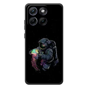 Силиконовый Чехол с принтом "Космонавты" на Motorola Edge 70 Fusion Plus (В руках земля)