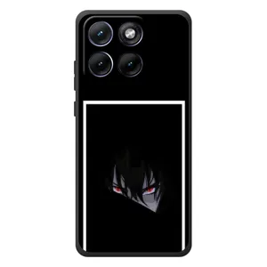 Силиконовые чехлы с глазами Anime для Мо Motorola Edge 70 Фюжн Плюс (Взгляд Саскэ)