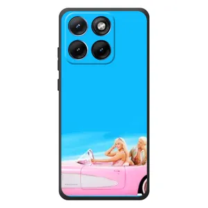 Силиконовый Чехол Барби Фильм на Motorola Edge 70 Fusion (Барби и Кен)
