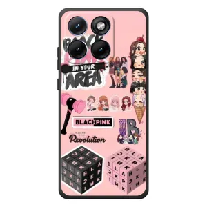 Чехлы с картинкой для Motorola Edge 70 Fusion (BLACK PINK коллаж)