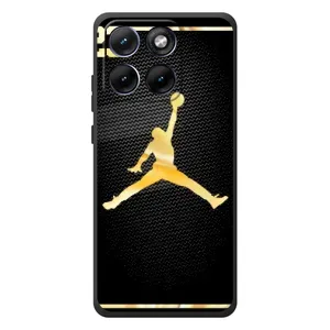 Силиконовый Чехол Nike Air Jordan на Моторола Эдж 70 Фьюжн (Джордан 23)
