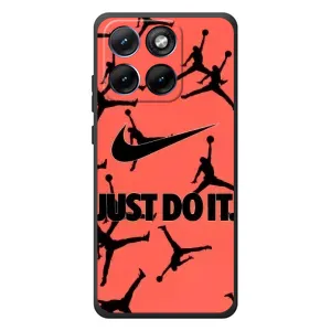 Силиконовый Чехол Nike Air Jordan на Моторола Эдж 70 Фьюжн (Just Do It)