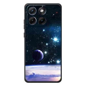 Чехол (ТПУ) с планетами на Motorola Edge 70 Fusion (Космический вид)
