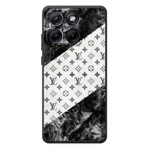 Чехол Стиль Louis Vuitton на Motorola Edge 70 Fusion (LV на белом)