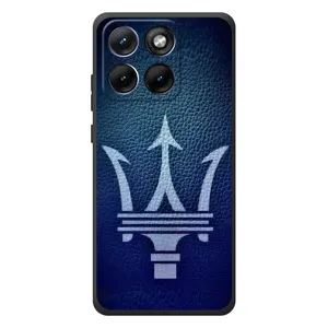 Чехлы с тематикой "Крутые машины" на Motorola Edge 70 Fusion (Лого Maserati)