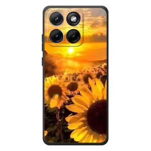 Чехол с Цветами для Motorola Edge 70 Fusion (поле подсолнухов)