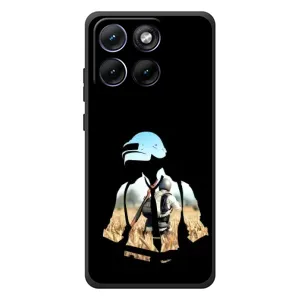 Силиконовый чехол с картинкой "Герой Pubg" на Motorola Edge 70 Fusion (Пубг мен)