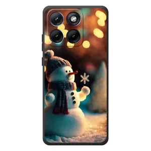 Чехлы на Новый Год Motorola Edge 70 Fusion (Снеговик праздничный)