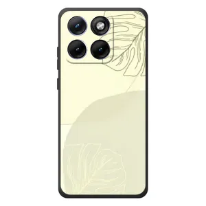 Чехол цветочный дизайн для Motorola Edge 70 Fusion (Зелёный фон)