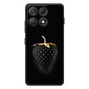 Чехол с изображением вкусной еды для Motorola Edge 70 Max (Чёрная клубника)