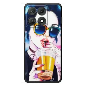 Чехол с картинкой Модные Девчонки Motorola Edge 70 Max (Девушка с коктейлем)