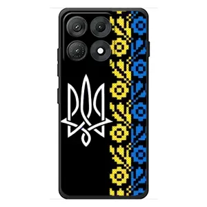 Силиконовый Чехол на Motorola Edge 70 Max (Герб и вышыванка)