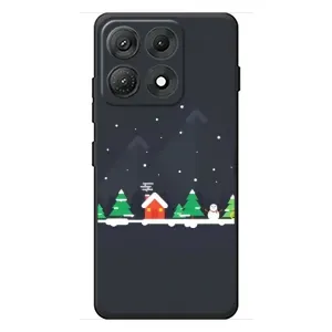 Силиконовый бампер на рождество для Motorola Edge 70 Max (Город зимний)