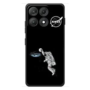 Силиконовый бампер с принтом "Наса" на Motorola Edge 70 Max (Космонавт баскетболист)