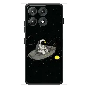Силиконовый Чехол с принтом "Космонавты" на Motorola Edge 70 Max (Космонавт на рыбалке)