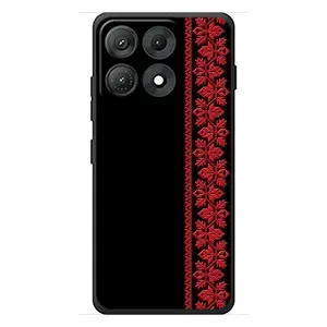 Силиконовый Чехол на Motorola Edge 70 Max (Красная Вышиванка)