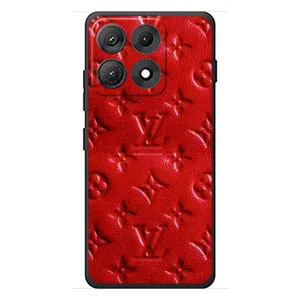 Текстурний Чохол Louis Vuitton для Моторола Едж 70 Макс (Червоний ЛВ)