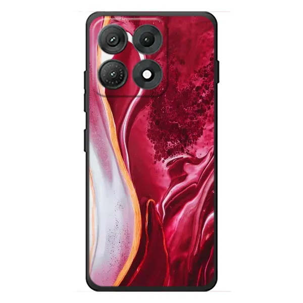 Чехол с рисунком «Красный мрамор» для Motorola Edge 70 Max