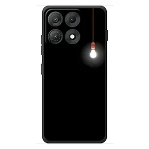 Чехол с картинками на черном фоне для Motorola Edge 70 Max (Лампочка)
