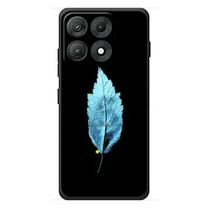 Чехол с картинками на черном фоне для Motorola Edge 70 Max (Листочек)
