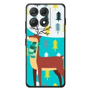 Силіконовий бампер з картинкою звірів для Motorola Edge 70 Max (Олень із шарфом)