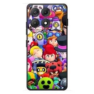Силиконовый Чехол на Motorola Edge 70 Max с картинкой Brawl Stars (Персонажи)
