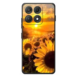 Чехол с Цветами для Motorola Edge 70 Max (поле подсолнухов)