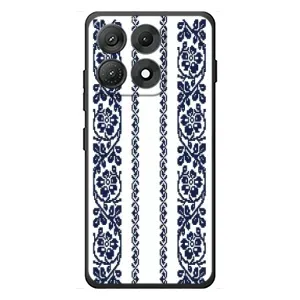 Силіконовый Чохол на Motorola Edge 70 Max з картинкой Вишиванки (Синя вишиванка)