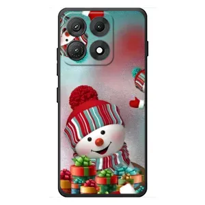 Чехлы на Новый Год Motorola Edge 70 Max (Снеговик в шапке)