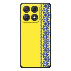 Силиконовый Чехол на Motorola Edge 70 Max (Вышиванка на желтом)