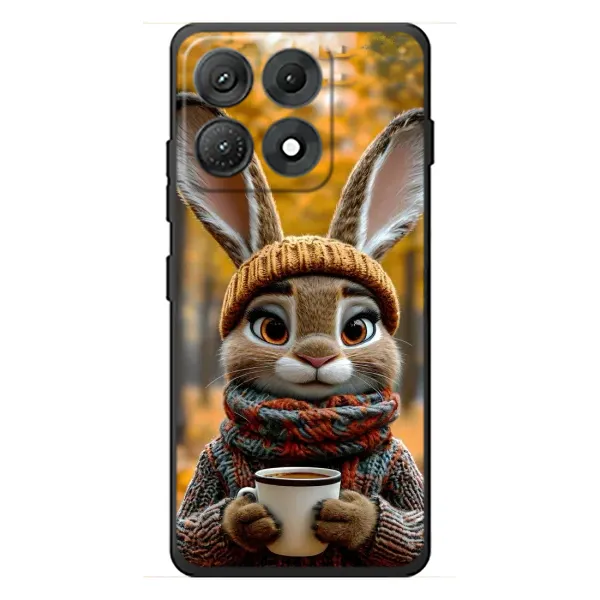 Чехол с рисунком «Зайчик с кофе» для Motorola Edge 70 Max Чехол с рисунком «Зайчик с кофе» для Motorola Edge 70 Max