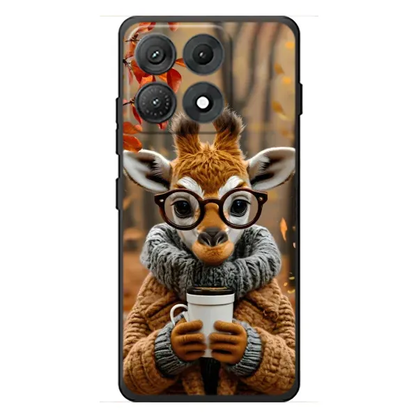 Чехол с рисунком «Жираф с кофе» для Motorola Edge 70 Max Чехол с рисунком «Жираф с кофе» для Motorola Edge 70 Max