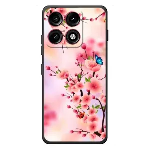 Чехол с принтом САКУРЫ на Motorola Edge 70 Pro (Бабочки на сакуре)