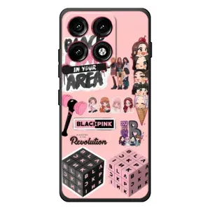 Чехлы с картинкой для Motorola Edge 70 Pro (BLACK PINK коллаж)