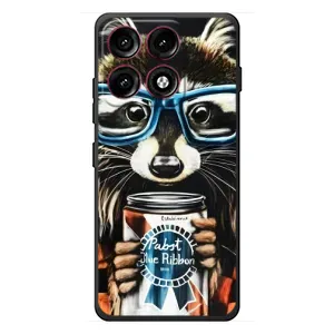 Силіконовий Чохол з Энотами на Motorola Edge 70 Pro (Єнот в окулярах)