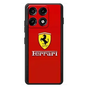 Силиконовый бампер с картинкой машины на Motorola Edge 70 Pro (Ferrari Logo)