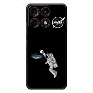 Силіконовый бампер з принтом "Наса" на Motorola Edge 70 Pro (Космонавт баскетболіст)