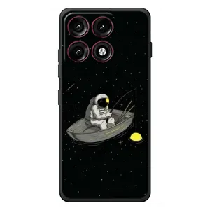 Силіконовый Чохол з принтом "Космонавти" на Motorola Edge 70 Pro (Космонавт на рибалці)