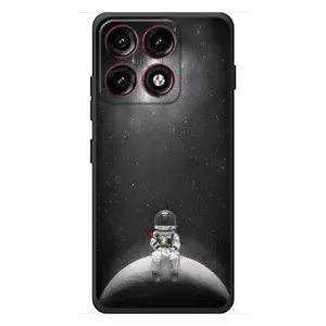 Силіконовый Чохол з принтом "Космонавти" на Motorola Edge 70 Pro (Космонавт романтик)