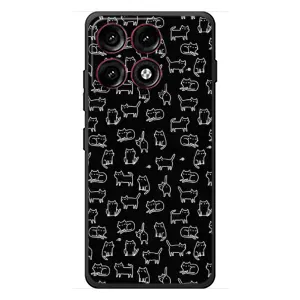 Чохол на тематику: Коти для Motorola Edge 70 Pro (Котики на чорному)