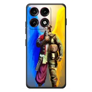 Чехол с картинкой (Патриотический КОЗАК) на Motorola Edge 70 Pro (Козак с крыльями)