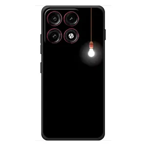 Чехол с картинками на черном фоне для Motorola Edge 70 Pro (Лампочка)