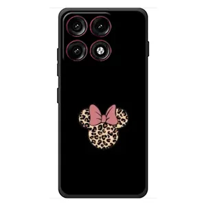 Чехол с леопардовым принтом на Motorola Edge 70 Pro (Леопардовая Минни)