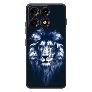 Чохол з картинкою на Motorola Edge 70 Pro (Лев – синій)
